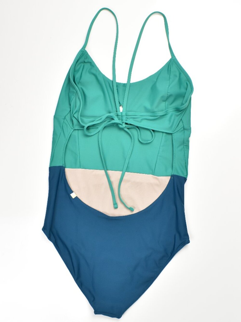 Summersalt The Swan Dive Teal Green Colorblock One-Piece Swimsuit - 10 - Picture 4 of 7